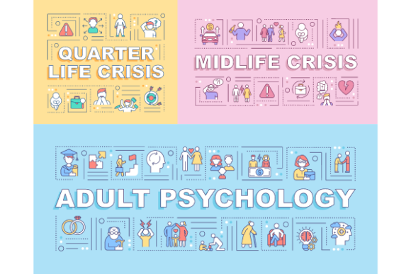Adult Psychology Concepts Banner Bundle: A Modern Graphic Template for Branding and Marketing