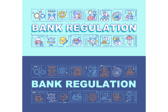 Bank Regulation Word Banners Bundle: A Graphic Template for Creative Branding
