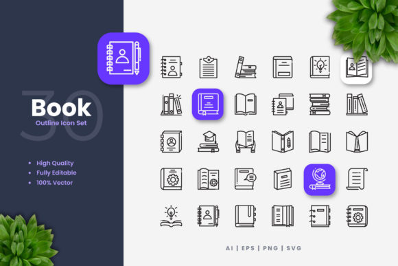 Book Icons: A Simple Graphic Design Asset for Modern Content Publishing