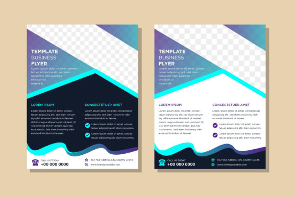 Business Flyer Gradient Blue: A Modern Graphic Design Asset for Print Templates