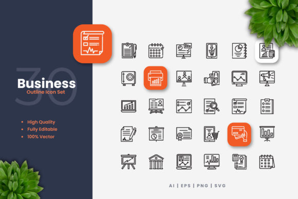 Business Icons: A Simple Graphic Design Asset for Modern Creative Projects