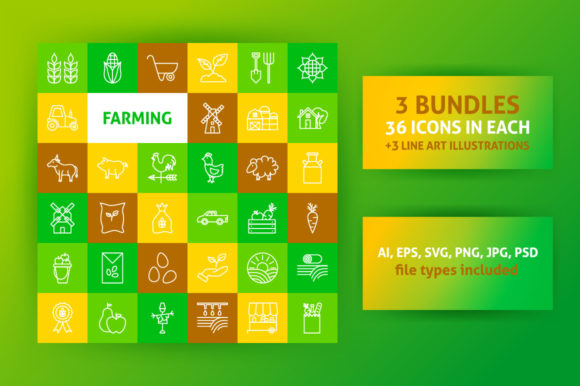 Farming Line Art Icons: A Designer’s Perspective on Branding and Packaging