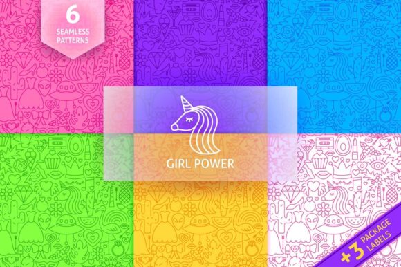 Girl Power Line Tile Patterns: A Must-Have Graphic Design Asset for Crafters