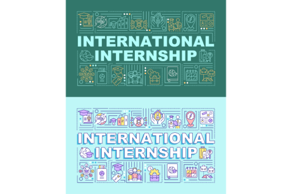 International Internship Banner Bundle: A Graphic Template for Global-Themed Crafts