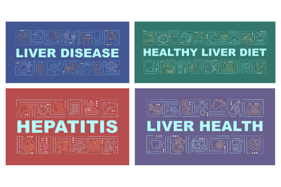 Liver Health Word Concepts Banner Bundle: A Powerful Graphic Template for Content Creators