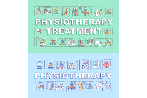 Physiotherapy Word Banners Bundle: A Designer’s Take on Creative Graphic Templates
