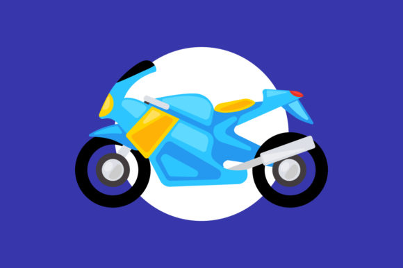 Racing Motorcycle Vector Illustration: A Dynamic Graphic Design Asset for Content Creators
