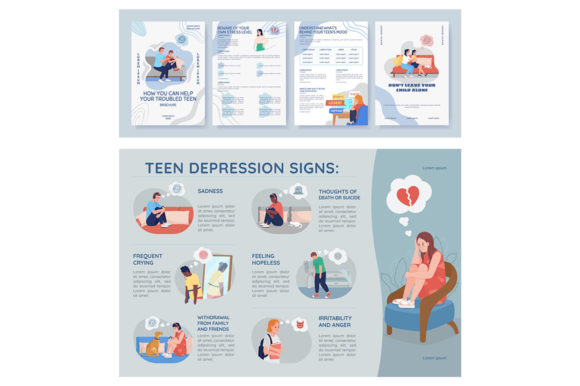 Teenager Depression Signs Graphics for Modern Branding
