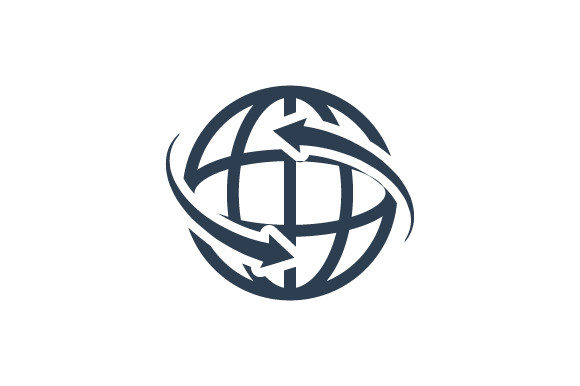 Worldwide Business Network Icon: A Versatile Graphic for Handmade Creations